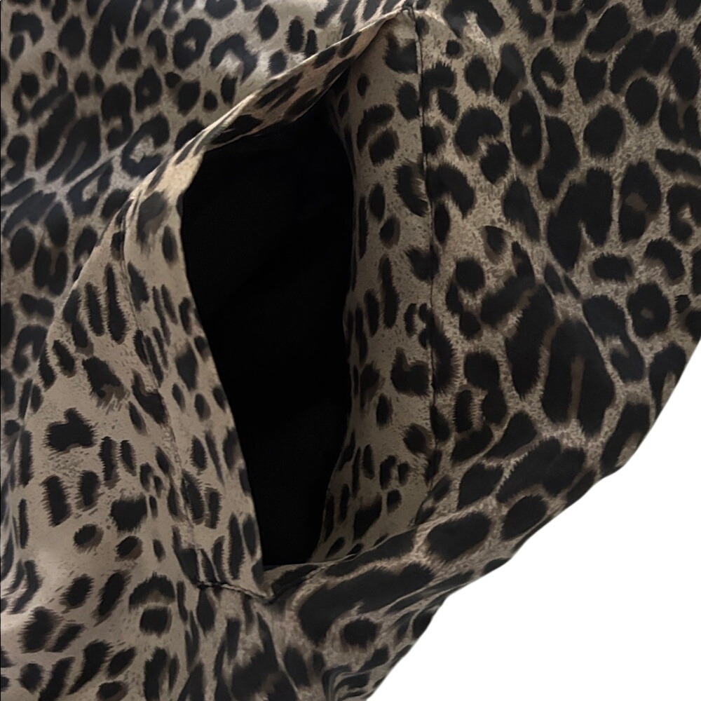 Fuda International Vintage 100% Silk Leopard Print Track Suit Set Black Small - Picture 4 of 8